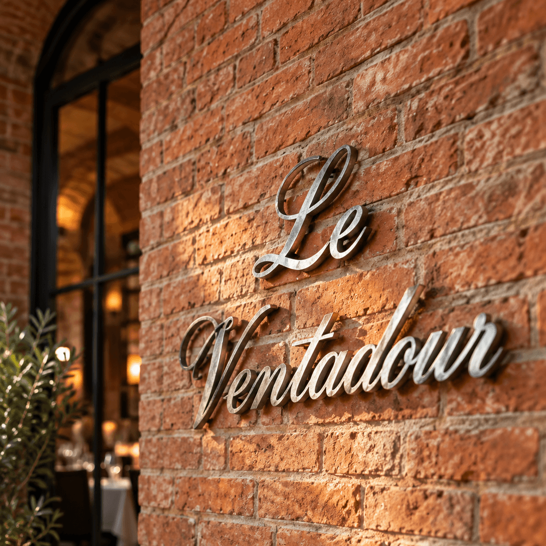 L’enseigne Le Ventadour sur la brique