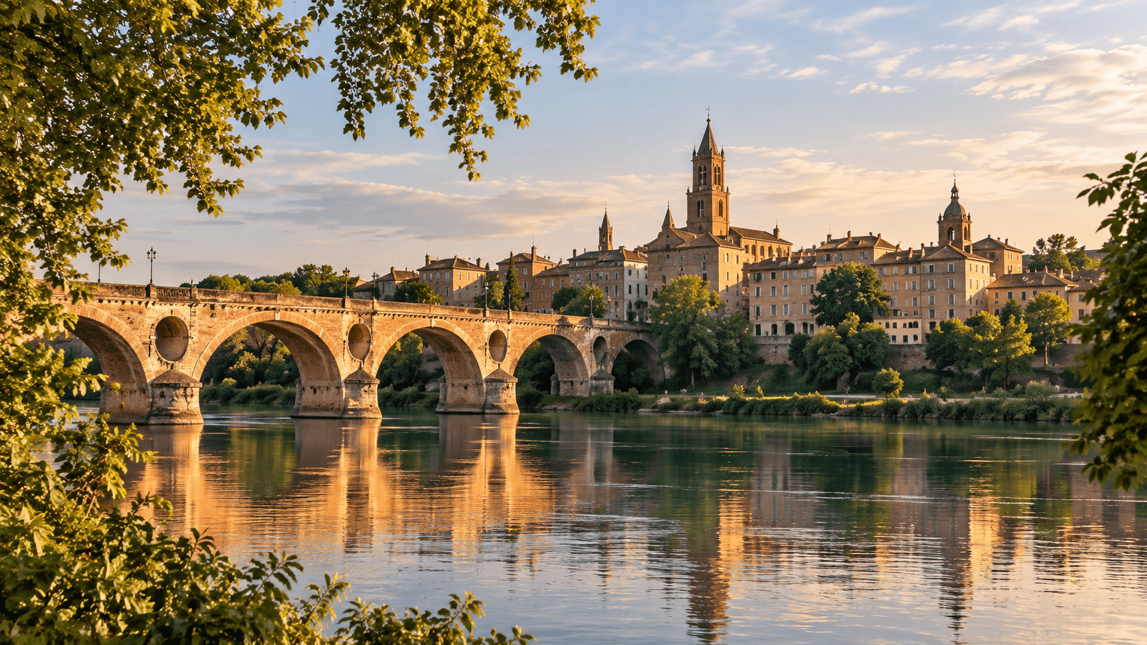 Montauban et le pont sur le Tarn